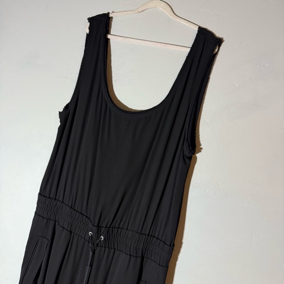 Helmut Lang Black Sleeveless Drawstring Waistband Midi Dress - Picture 4 of 10